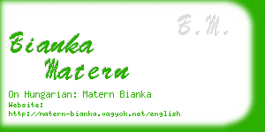 bianka matern business card